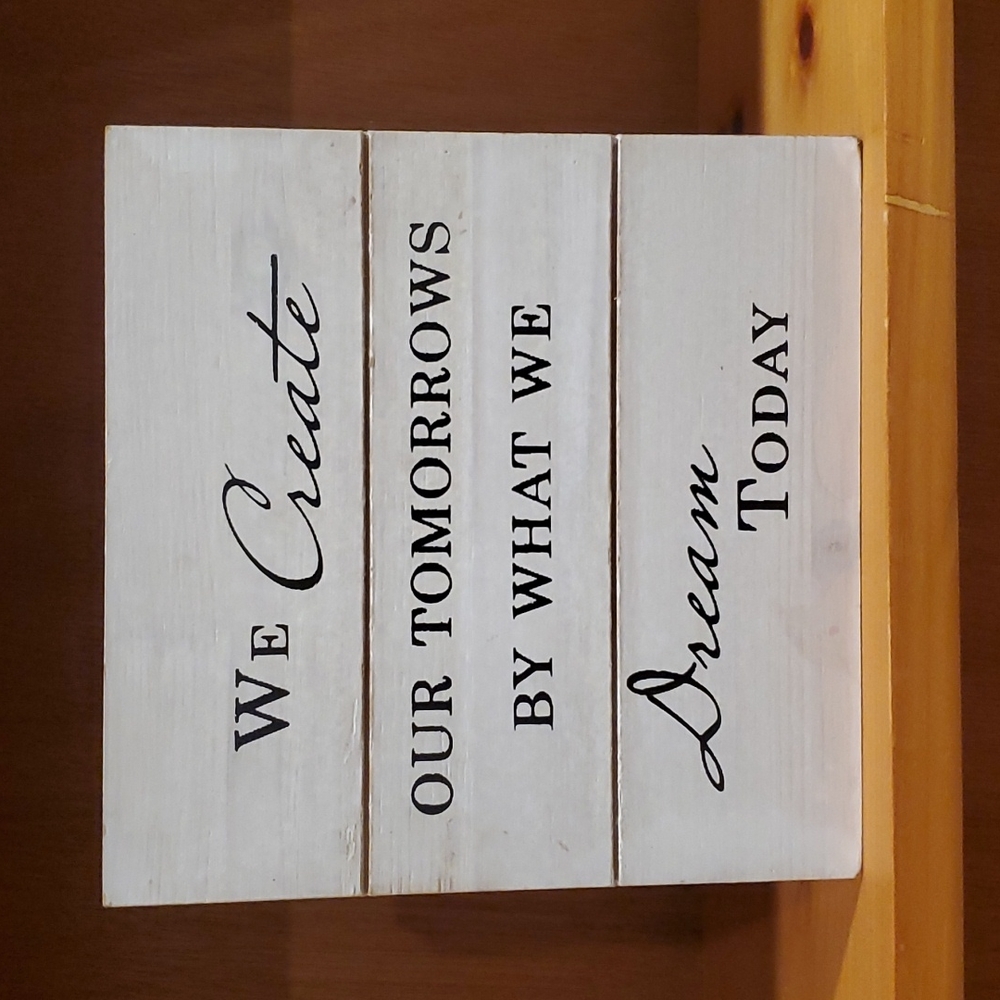 Wooden block inspirational art
